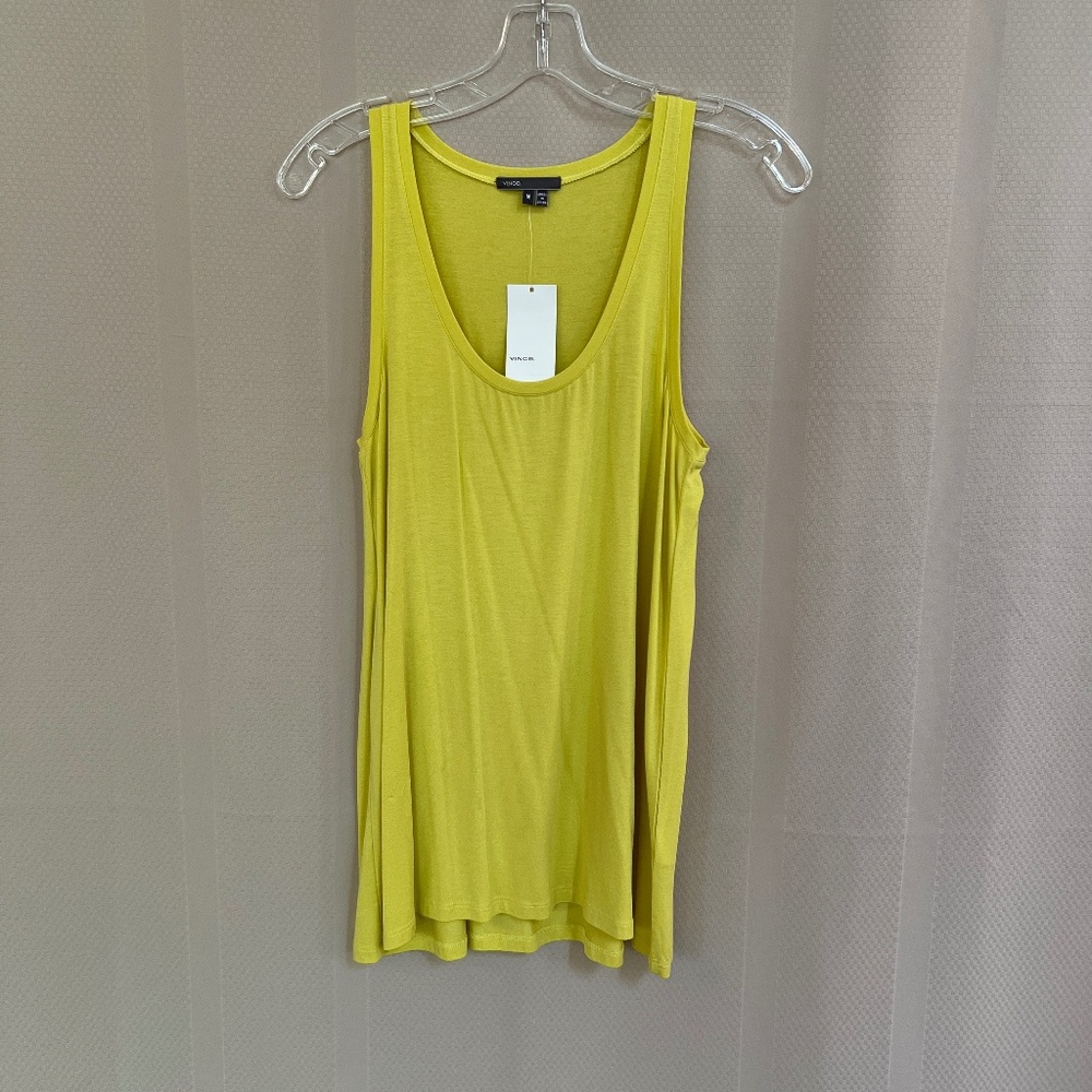 Vince Modal Tank Yellow Size M NWT